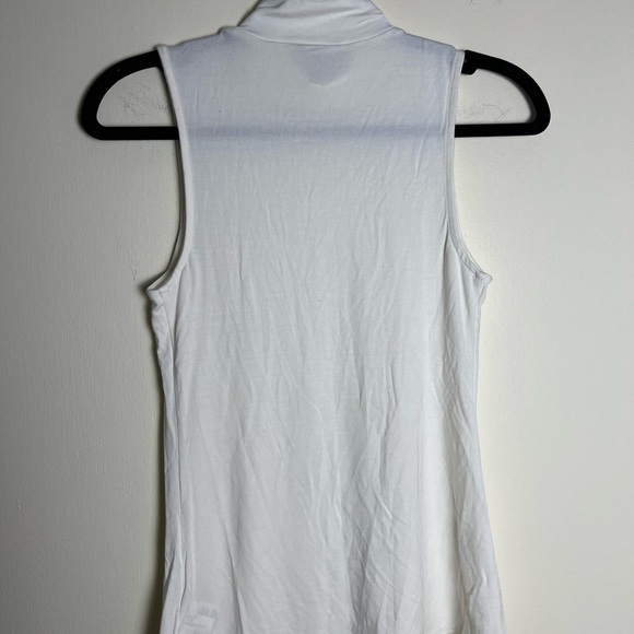 Express Womens Tank Top Small/P Plum Cream Mock Neck Stretch Relax Fit Casual - Picture 14 of 16